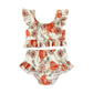 Cowgirl Floral Ruffled Baby Swimsuit - Wearebambino - 6 - 9 M - Cowgirl Floral Ruffled Baby Swimsuit