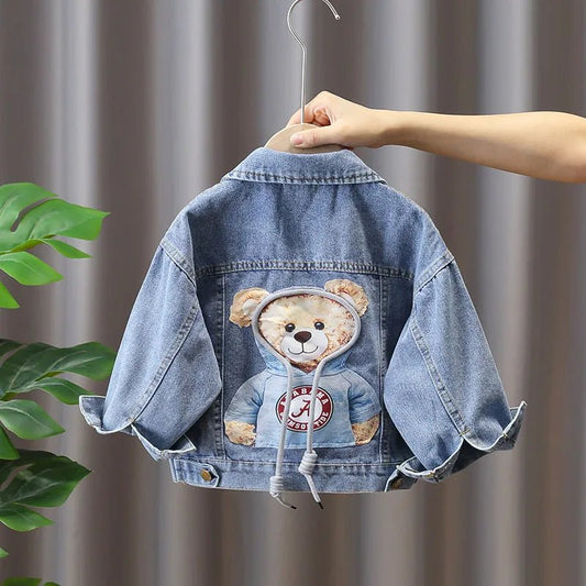 Cozy Cartoon Denim: Playful Outfit for Little Explorers - Wearebambino - Blue - 2T - Cozy Cartoon Denim: Playful Outfit for Little Explorers