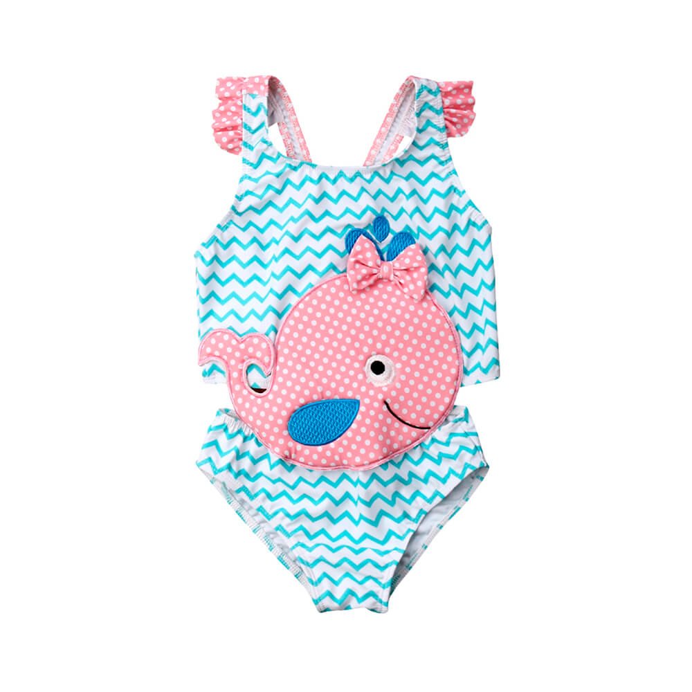 Cute Whale Toddler Swimsuit - Wearebambino - 2T - Cute Whale Toddler Swimsuit