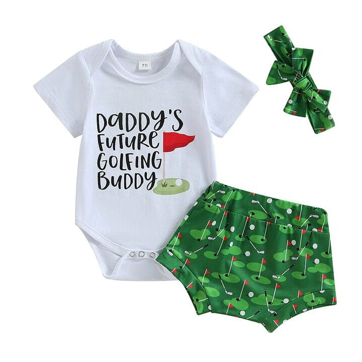 Daddy's Future Golfing Buddy Baby Set - Wearebambino - 3 - 6 M - Daddy's Future Golfing Buddy Baby Set