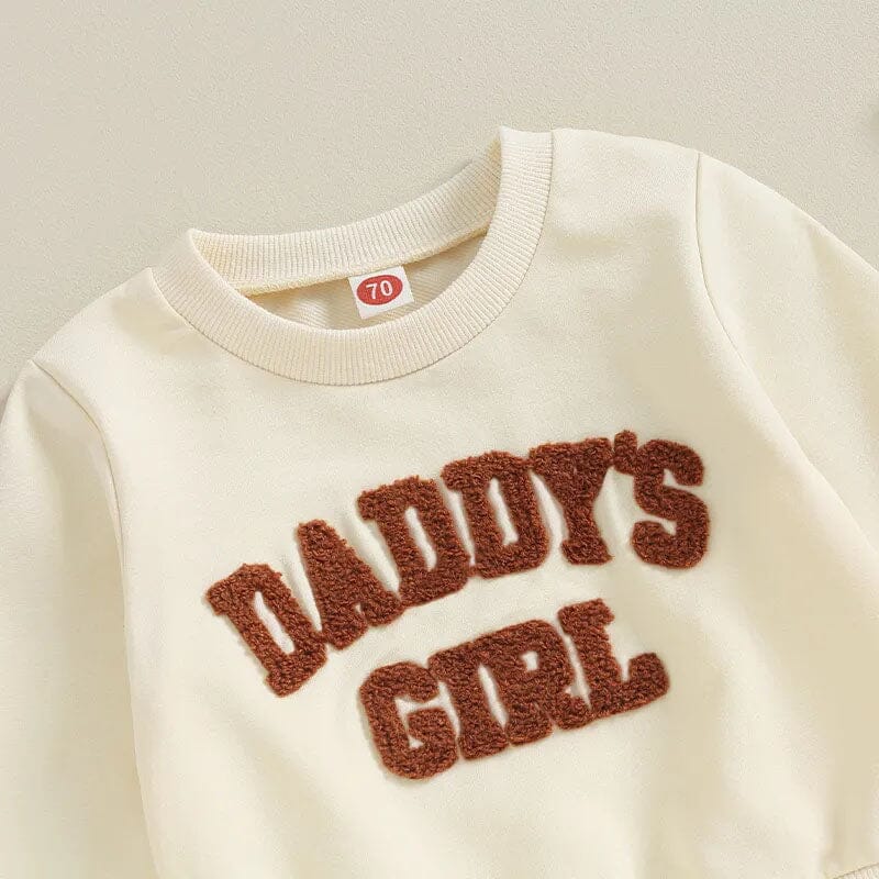 Daddy's Girl Solid Baby Set - Wearebambino - Beige - 3 - 6 M - Daddy's Girl Solid Baby Set