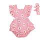 Daisies Baby Romper - Wearebambino - Pink - 3 - 6 M - Daisies Baby Romper