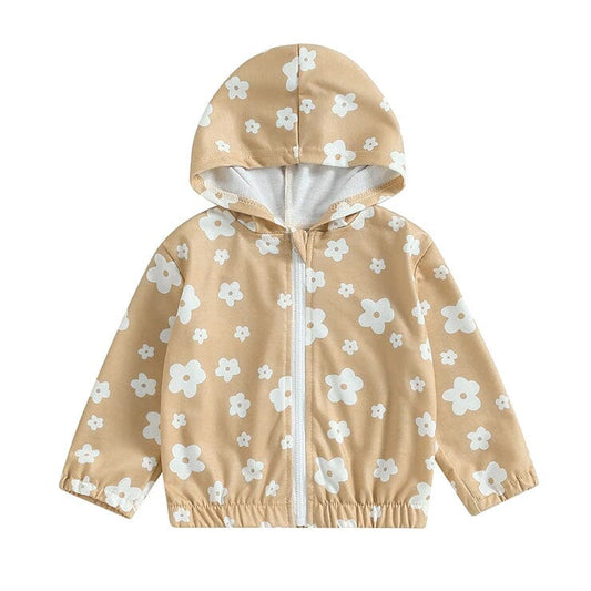 Daisy Hooded Zipper Baby Jacket - Wearebambino - 3 - 6 M - Daisy Hooded Zipper Baby Jacket