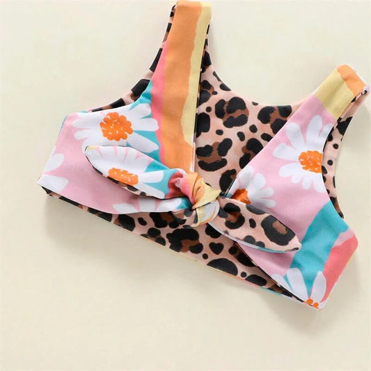 Daisy Rainbow Leopard Baby Swimsuit - Wearebambino - 3 - 6 M - Daisy Rainbow Leopard Baby Swimsuit