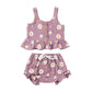 Daisy Ruffled Toddler Set - Wearebambino - Purple - 9 - 12 M - Daisy Ruffled Toddler Set