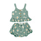 Daisy Ruffled Toddler Set - Wearebambino - Green - 9 - 12 M - Daisy Ruffled Toddler Set