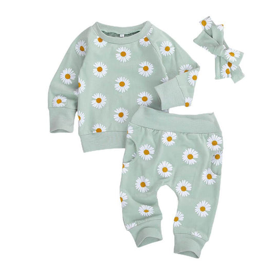 Daisy Tracksuit Baby Set - Wearebambino - 3 - 6 M - Daisy Tracksuit Baby Set