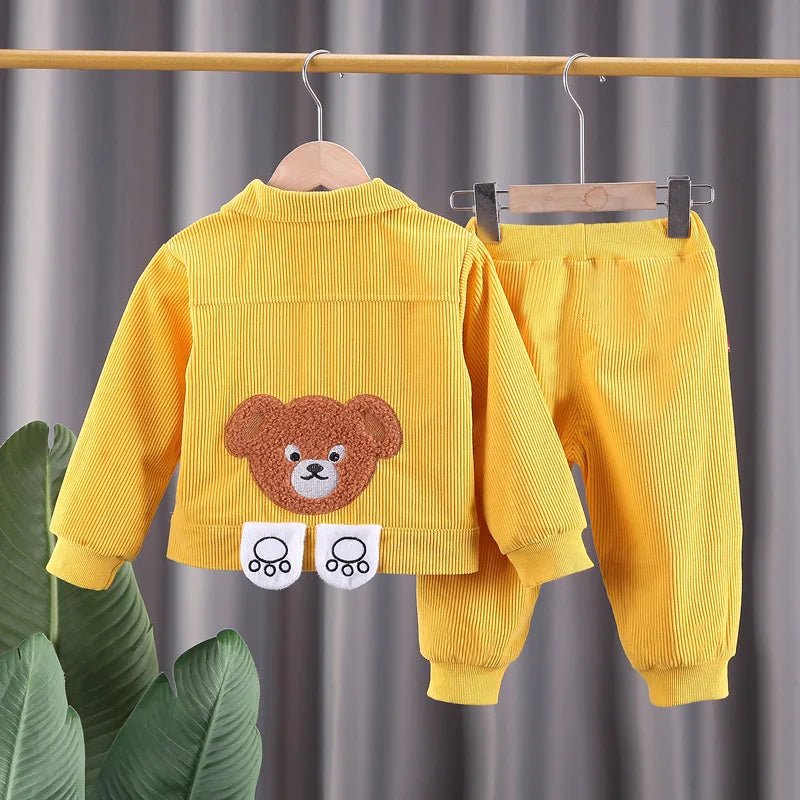 Denim Days: Jacket & Pants Set for Little Ones - Wearebambino - Yellow - 2T - Denim Days: Jacket & Pants Set for Little Ones