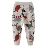 Dino Print Kids Sports Pants - Wearebambino - Dino - 2T - Dino Print Kids Sports Pants