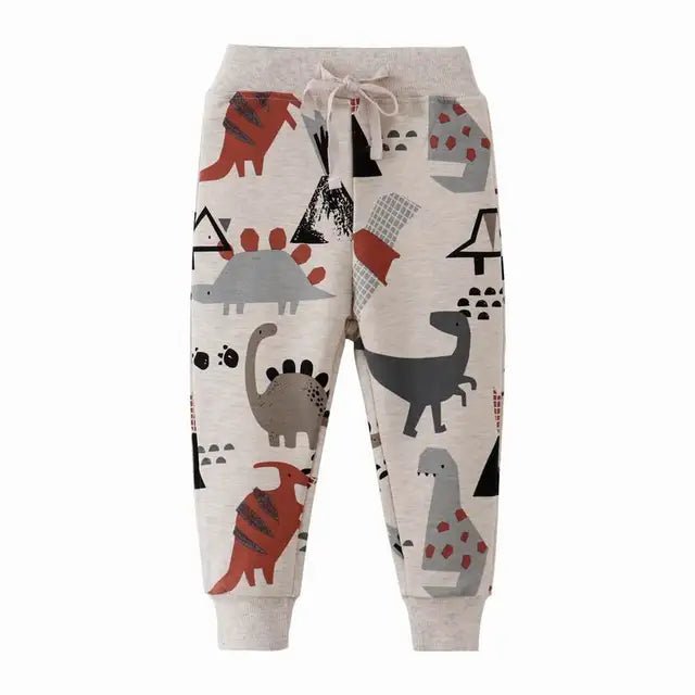 Dino Print Kids Sports Pants - Wearebambino - Dino - 2T - Dino Print Kids Sports Pants