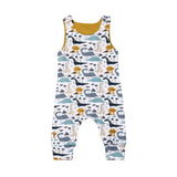 Dino Sleeveless Baby Jumpsuit - Wearebambino - 3 - 6 M - Dino Sleeveless Baby Jumpsuit