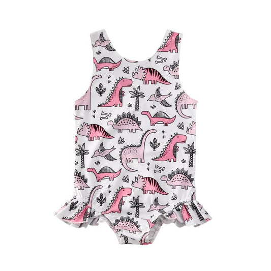 Dino Sleeveless Toddler Swimsuit - Wearebambino - 2T - Dino Sleeveless Toddler Swimsuit