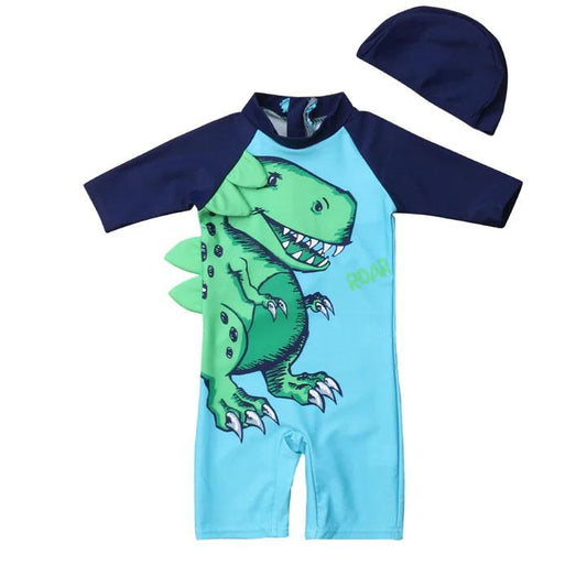 Dino Toddler Swimsuit - Wearebambino - 2T - Dino Toddler Swimsuit