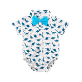 Dinosaur Gentleman Baby Romper - Wearebambino - 0 - 3 M - Dinosaur Gentleman Baby Romper