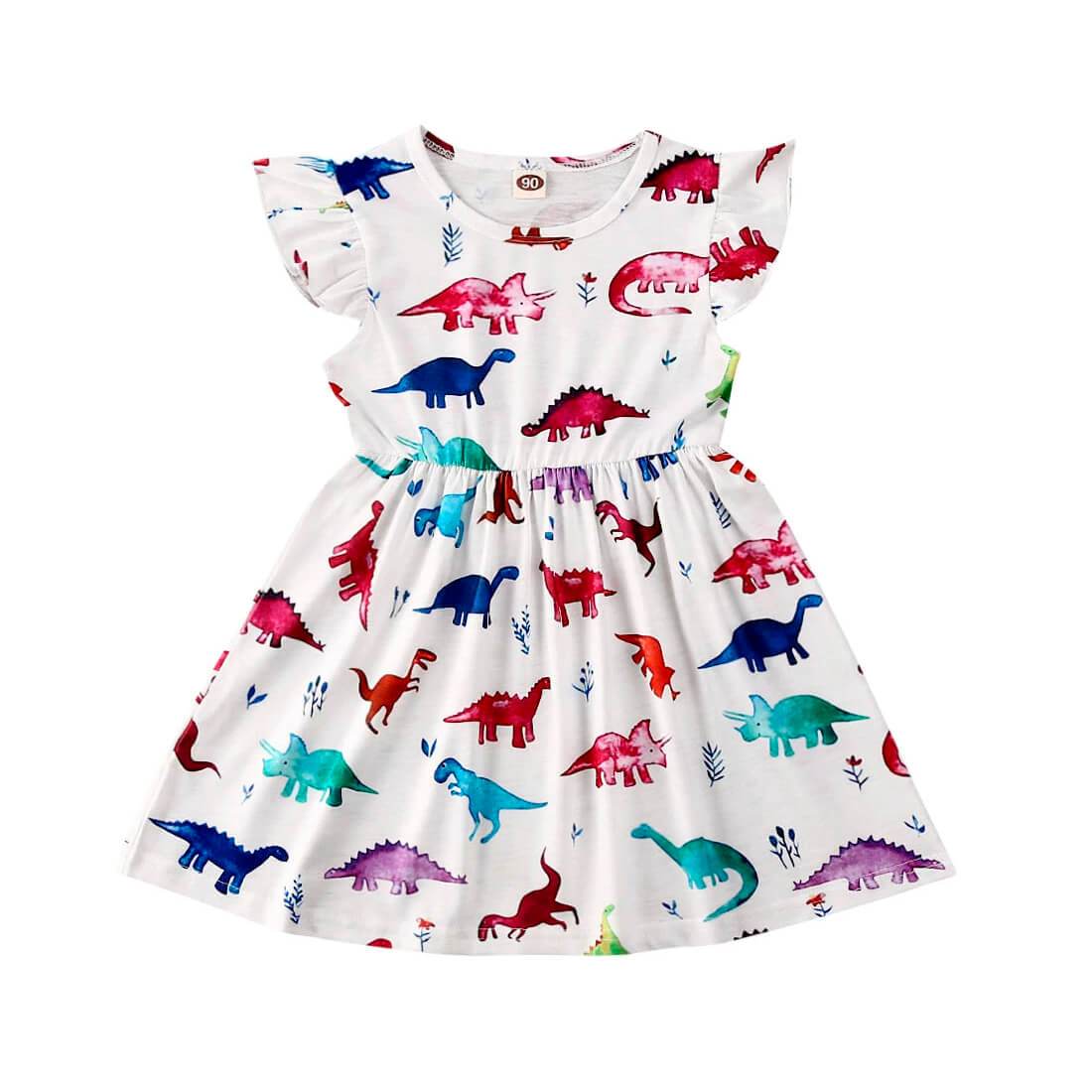 Dinosaurs Toddler Dress - Wearebambino - 2T - Dinosaurs Toddler Dress