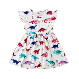 Dinosaurs Toddler Dress - Wearebambino - 2T - Dinosaurs Toddler Dress