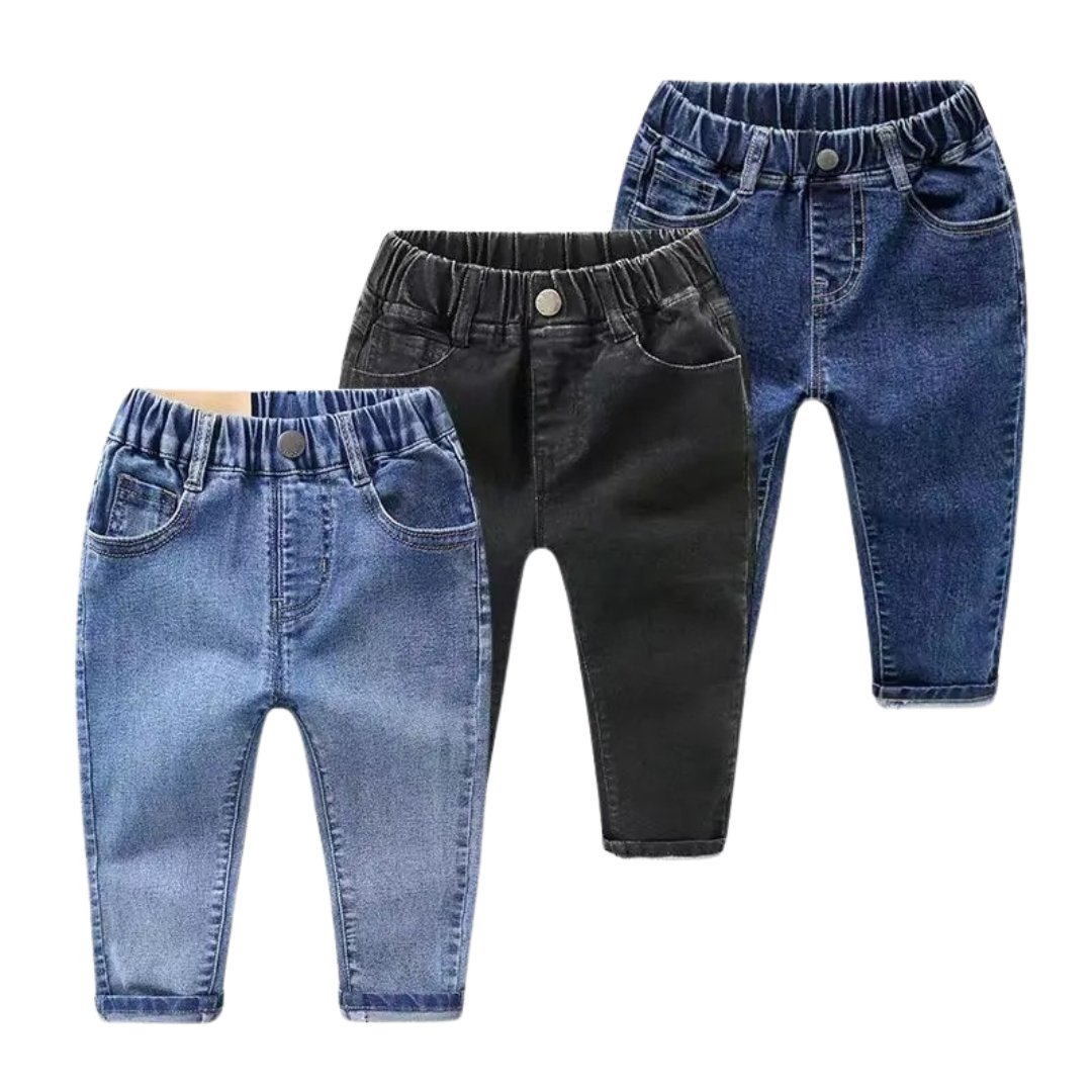 Elastic Boys Denim Jeans - Wearebambino - Blue - 12 M - Elastic Boys Denim Jeans