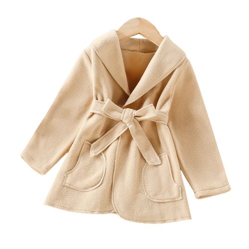 Elegant Belted Coat - Wearebambino - Pink - 2Y (90cm - 35.5in) - Elegant Belted Coat