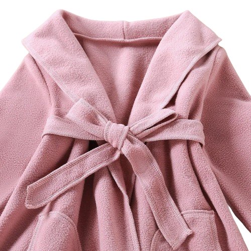 Elegant Belted Coat - Wearebambino - Pink - 2Y (90cm - 35.5in) - Elegant Belted Coat