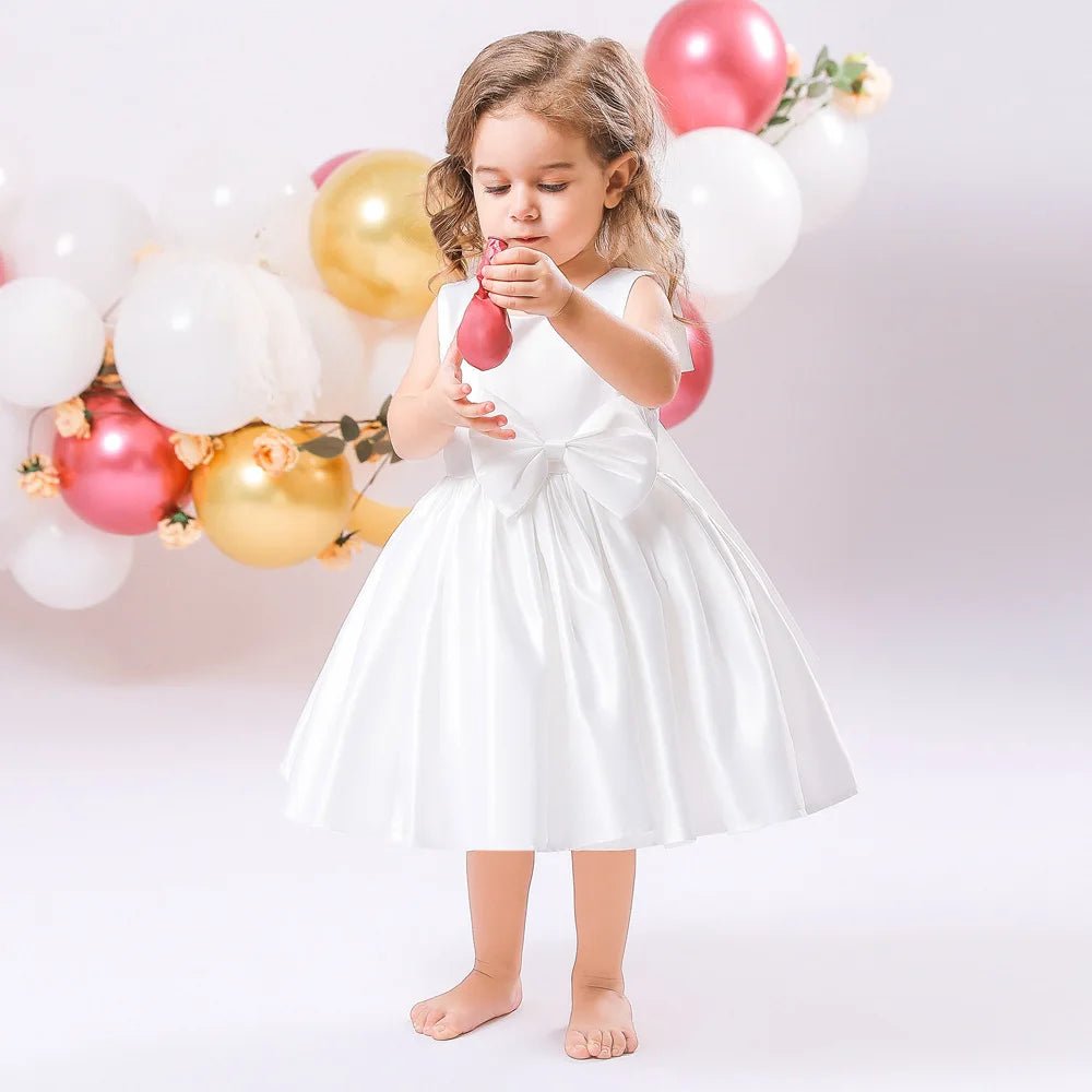 Elegant Party Dress for Girls - Wearebambino - Sage green - 4Y (110cm - 43.5in) - Elegant Party Dress for Girls