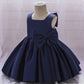 Elegant Party Dress for Girls - Wearebambino - Navy blue - 4Y (110cm - 43.5in) - Elegant Party Dress for Girls