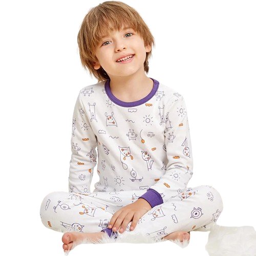 Fall Snuggle Pajama Collection: Long - Sleeve Coziness - Wearebambino - White - 3T - Fall Snuggle Pajama Collection: Long - Sleeve Coziness