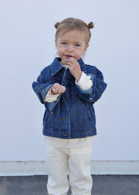 Fashion Kid Denim Jacket - Spring/Autumn - Wearebambino - Blue - 12 M - Fashion Kid Denim Jacket - Spring/Autumn