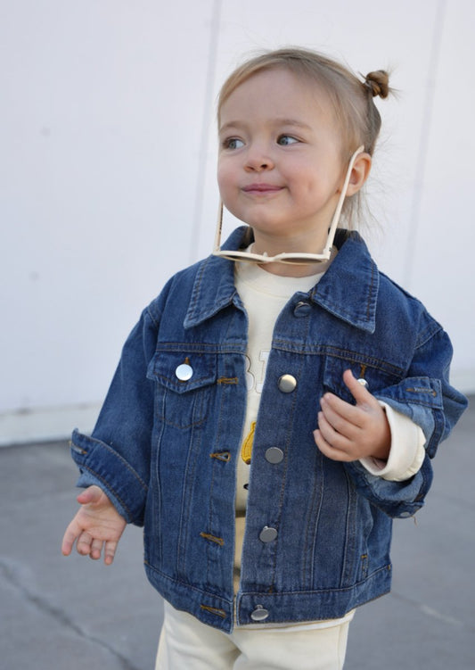 Fashion Kid Denim Jacket - Spring/Autumn - Wearebambino - Blue - 12 M - Fashion Kid Denim Jacket - Spring/Autumn