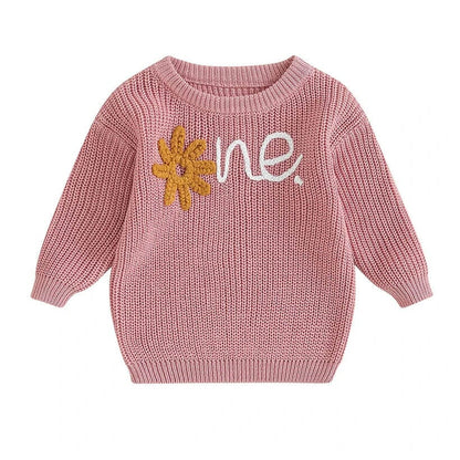 First Bloom Celebration Knitted Baby Sweater - Wearebambino - Pink - 6 - 9 M - First Bloom Celebration Knitted Baby Sweater