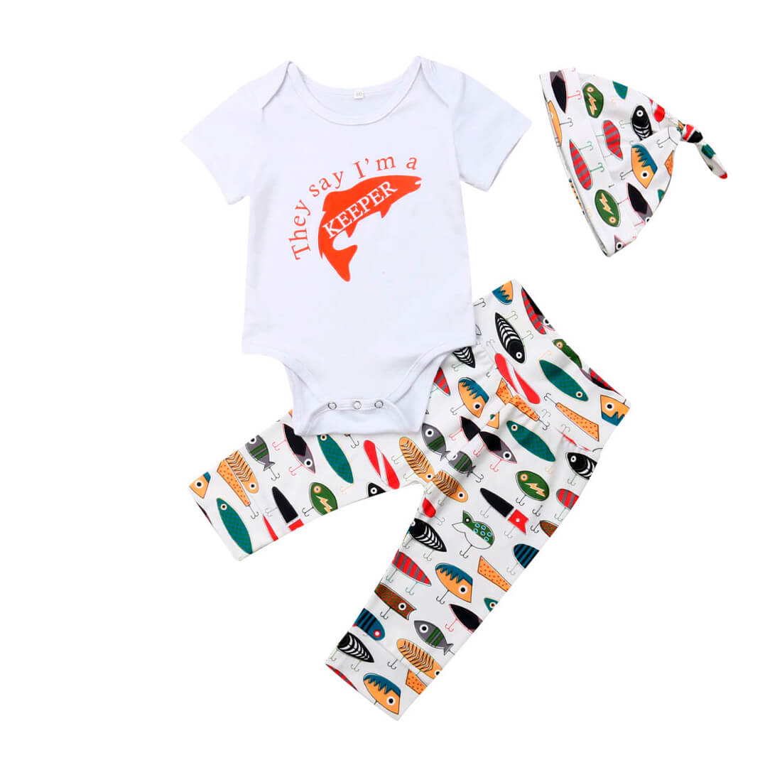 Fishing Keeper Baby Set - Wearebambino - 0 - 3 M - Fishing Keeper Baby Set