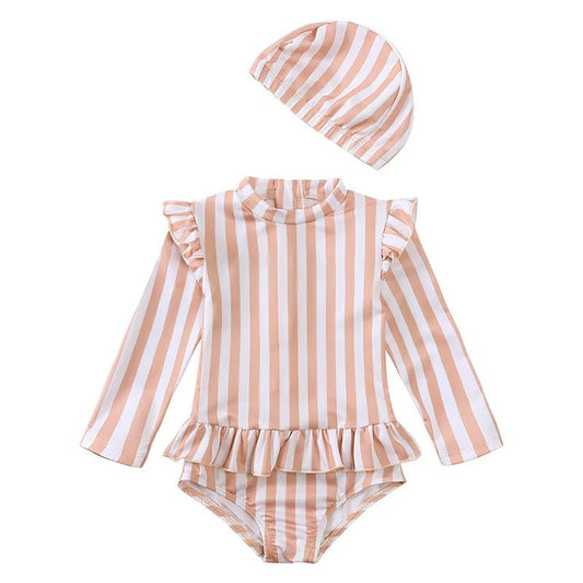 Flamingo Fancies Backless Swim Jumpsuit - Wearebambino - Pink - 3T - Flamingo Fancies Backless Swim Jumpsuit