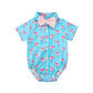 Flamingo Gentleman Baby Romper - Wearebambino - 0 - 3 M - Flamingo Gentleman Baby Romper