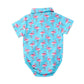 Flamingo Gentleman Baby Romper - Wearebambino - 0 - 3 M - Flamingo Gentleman Baby Romper