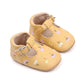 Floral Buckle Baby Shoes - Wearebambino - Yellow - 1 - Floral Buckle Baby Shoes