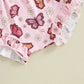 Floral Butterfly Ribbed Baby Set - Wearebambino - 3 - 6 M - Floral Butterfly Ribbed Baby Set