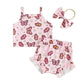 Floral Butterfly Ribbed Baby Set - Wearebambino - 3 - 6 M - Floral Butterfly Ribbed Baby Set