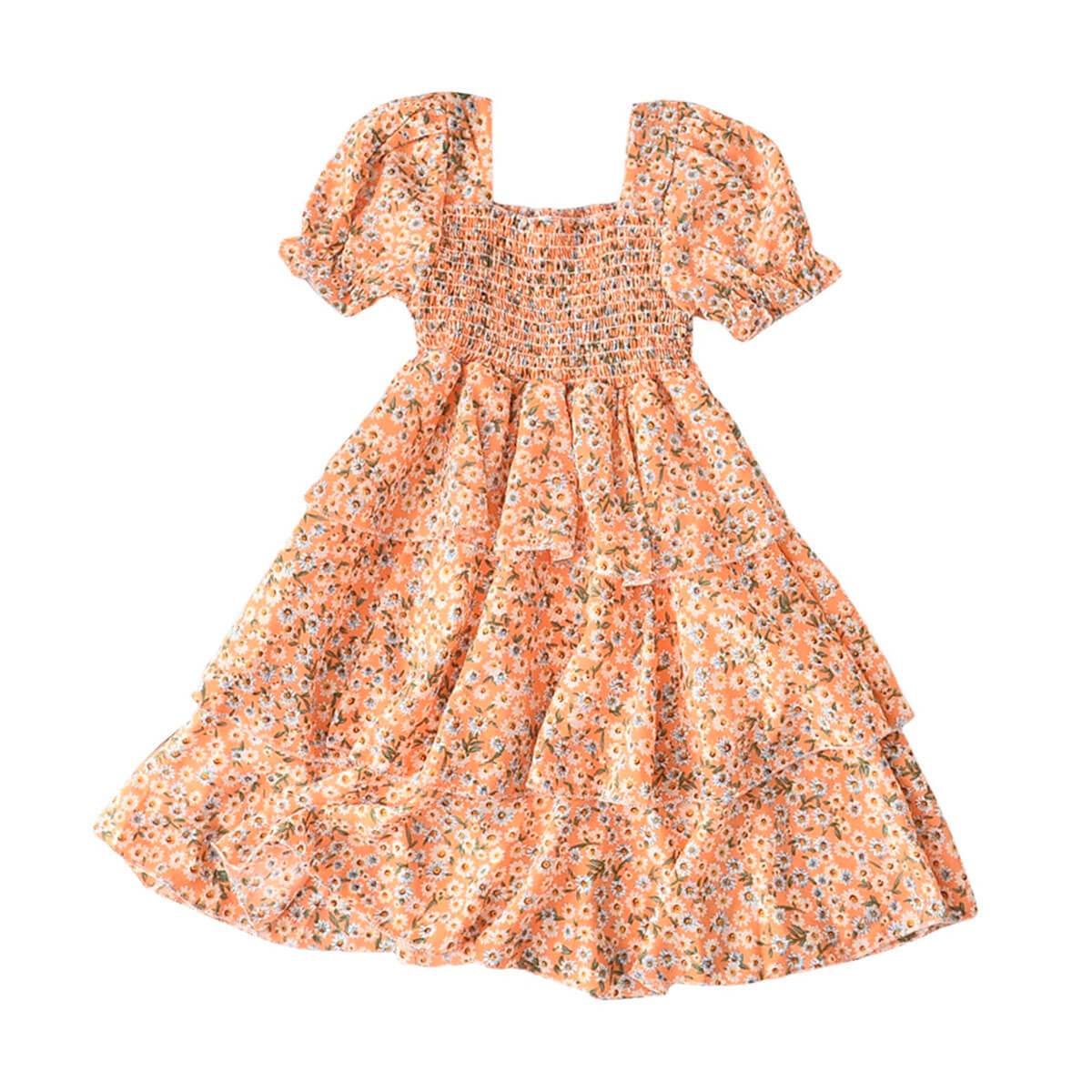 Floral Chiffon Toddler Dress - Wearebambino - 2T - Floral Chiffon Toddler Dress