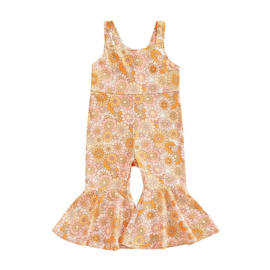 Floral Flared Toddler Jumpsuit - Wearebambino - 12 - 18 M - Floral Flared Toddler Jumpsuit