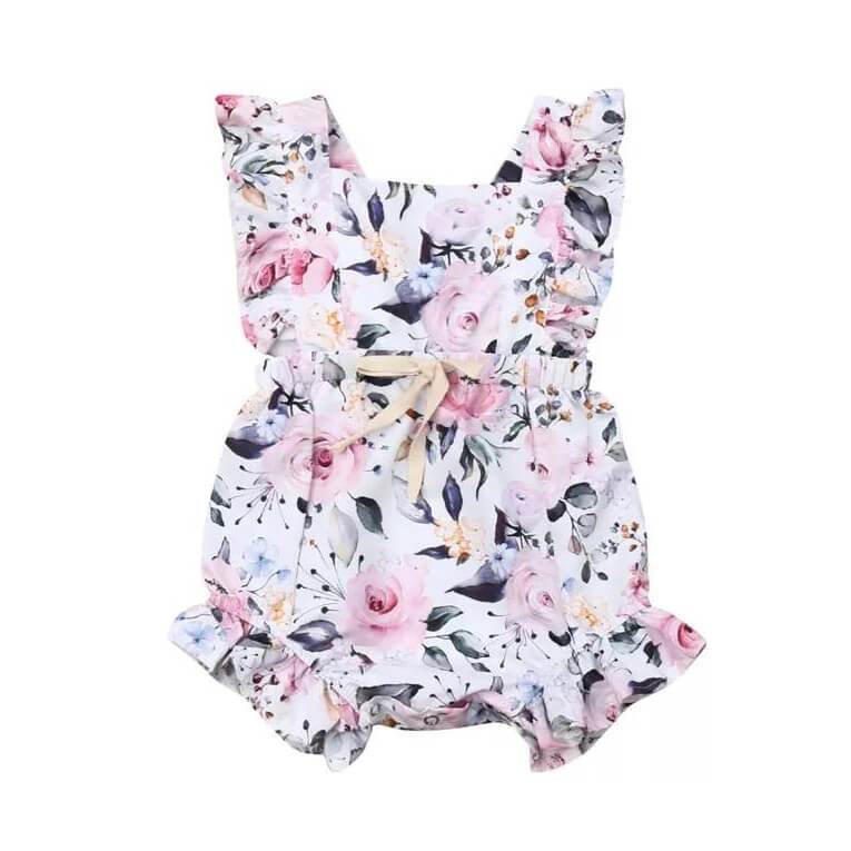 Floral Perfection Baby Romper - Wearebambino - 3 - 6 M - Floral Perfection Baby Romper