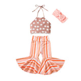 Floral Stripes Flared Toddler Set - Wearebambino - 2T - Floral Stripes Flared Toddler Set