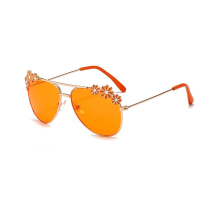 Floral Tinted Sunglasses - Wearebambino - Orange - Floral Tinted Sunglasses