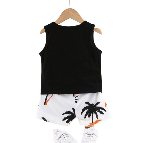 Floral Vacation Outfit - Wearebambino - Black - 18 - 24 M - Floral Vacation Outfit