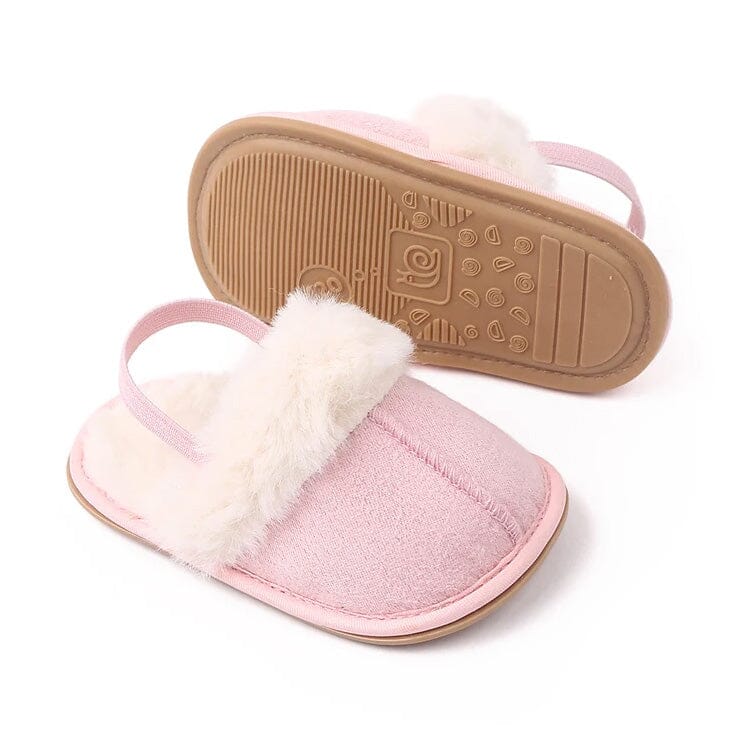 Fluffy Slipper Baby Shoes - Wearebambino - Dark Brown - 1 - Fluffy Slipper Baby Shoes