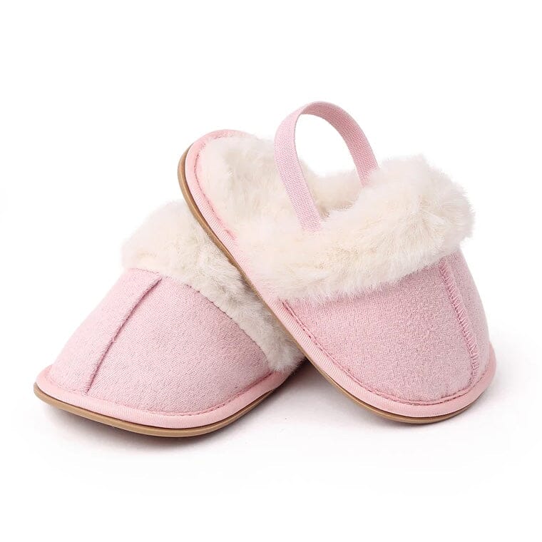 Fluffy Slipper Baby Shoes - Wearebambino - Dark Brown - 1 - Fluffy Slipper Baby Shoes