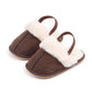 Fluffy Slipper Baby Shoes - Wearebambino - Dark Brown - 1 - Fluffy Slipper Baby Shoes