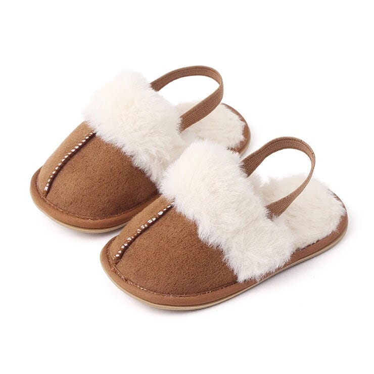 Fluffy Slipper Baby Shoes - Wearebambino - Brown - 1 - Fluffy Slipper Baby Shoes