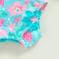 Fly Sleeve Floral Toddler Swimsuit - Wearebambino - 9 - 12 M - Fly Sleeve Floral Toddler Swimsuit