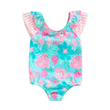 Fly Sleeve Floral Toddler Swimsuit - Wearebambino - 9 - 12 M - Fly Sleeve Floral Toddler Swimsuit