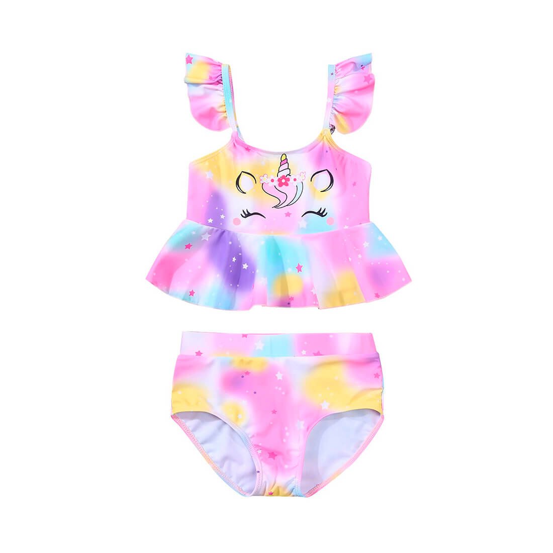 Fly Sleeve Unicorn Toddler Swimsuit - Wearebambino - 2T - Fly Sleeve Unicorn Toddler Swimsuit