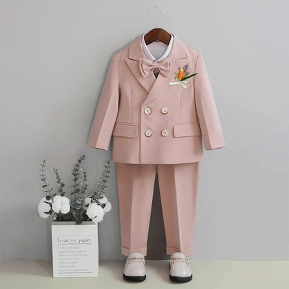 Formal Slim Suit Set - Wedding & Performance - Wearebambino - Pink - 12 M - Formal Slim Suit Set - Wedding & Performance